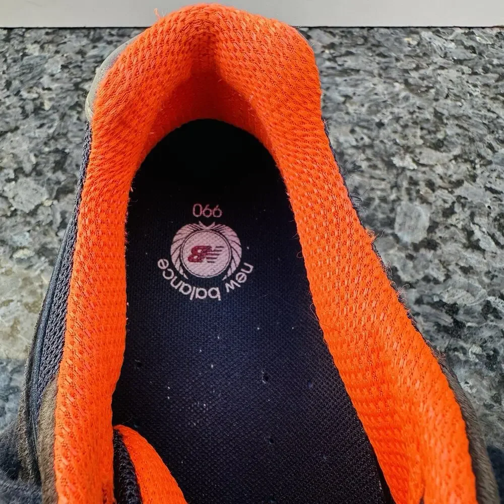 New Balance 990v4 W990NV4 Running Shoes Navy Orange Women's Sz 10 B Made in USA
